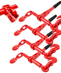 Heavy Duty Ratchet Chain Binders 3 Eighths To 1 Half Inch Four Pack With Two Grab Hooks Grade 70 Tie Downs 9200 Lbs Safe Working Load