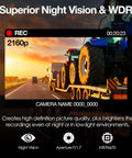 Screenshot from 4K Ultra HD GPS Dash Cam With 2.4 Inch LCD, WiFi, 170 Degree Wide Angle, showing night vision in low-light conditions