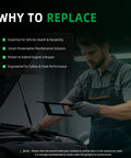 Mechanic holds air filter next to open hood, depicting context for All-In-One Filter Service Kit for Bobcat S450 S510 S530 S550 S570 S590 S595 S630 S650 and T450 T550 T590 T595 T630 T650 Eight-Piece Set Includes Outer Air Filter 7286322 Inner Air Filter 7221934 and Engine Oil Filter.