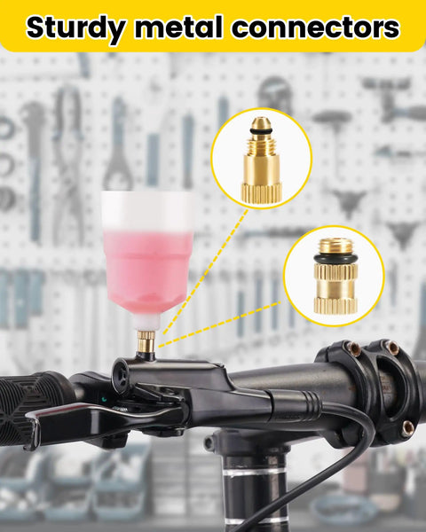 Hydraulic Disc Brake Bleed Kit For Shimano TEKTRO TRP And Other Systems With Brass Connectors 150ML Mineral Oil