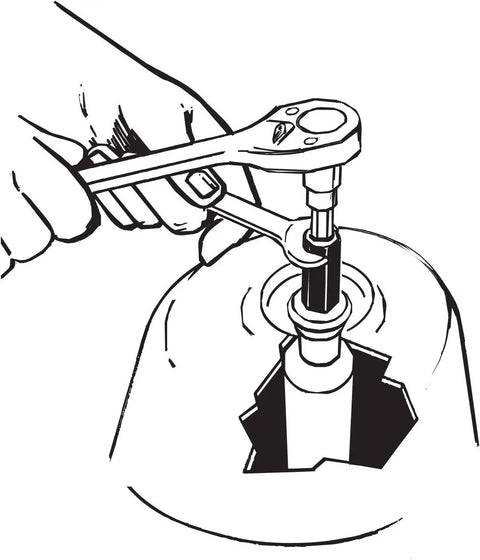 Using the Universal Shock Absorber Tool for Quick Removal and Easy Install of Shock Nuts on Older Domestic Cars and Some Ford Models