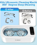 47000Hz Ultrasonic Jewelry Cleaning Machine For Rings Glasses Dentures And Watch Straps In A 304 Stainless Steel Tank gentle cleaning