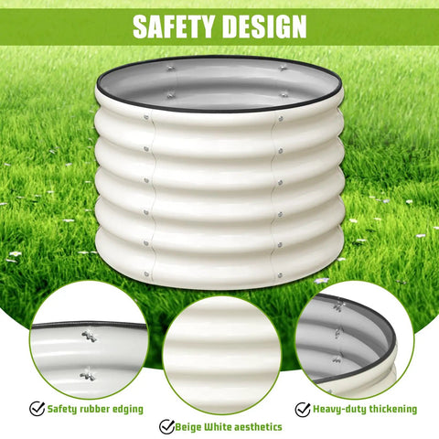 Two Pack Raised Garden Bed Kit Made From Galvanized Steel For Outdoors Built To Last With No Fuss Setup 2 By 2 By 1.5 Feet 23.6 Inch