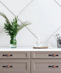 Modern kitchen setup with 4 Piece Kitchen Cabinet Knobs And Pulls Set With Dope American Flag Fireworks Independence Design.