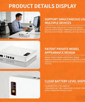 Slick Mini UPS With 20800mAh Capacity Delivers Steady 18W Power, compact design with multiple output ports for home devices.