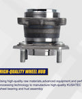 Rear Wheel Bearing And Hub Assembly For 2007-2012 Nissan Sentra, 4 Lug, ABS, 512384 Replacement, rear view