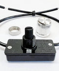 Rotary Style Low High Off Selector Switch With Lead Wire ZE-256 For Incandescent Lights Nickel Knob Finish components