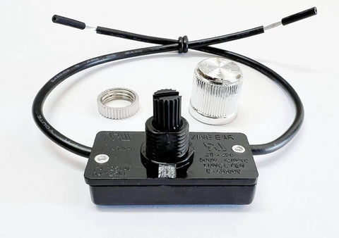 Rotary Style Low High Off Selector Switch With Lead Wire ZE-256 For Incandescent Lights Nickel Knob Finish components