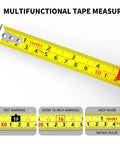 16 Foot Self Locking Tape Measure With Steel Case Retractable Imperial And Metric Scale Mid Precision Easy Read