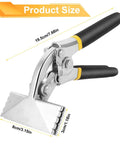 Sheet Metal Bender Pliers With 3 Inch Offset Jaw And Seven And A Half Cm Long Jaw For Tight Spaces Easy Bending Seaming And Flattening In Roofing Siding And HVAC Projects Cast Jaw With One Quarter Inch Bend Marks Ergonomic Handle