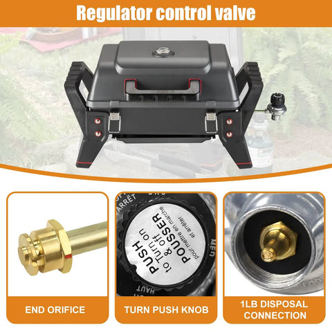Replacement Grill Regulator Valve For 29102349 Fits Grill2Go X200 Portable Tru Infrared 1 Burner Gas Grill Regulator