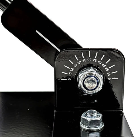 Close-up of adjustable angle gauge on Unisex Base Unit For Golf Swing Training Black, Adjustable Platform To Boost Weight Transfer.