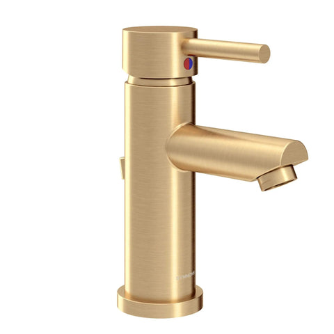 Low-Flow Brushed Bronze Single Hole Bathroom Faucet With Drain Assembly, No-Drip Ceramic Disc Valve, 1-Handle Operation