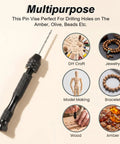 Hardcore Micro Drill Bit Set With Slick Black Pin Vise Hand Drill and Twenty Precision Metric Sizes For Tight Spot Work Soldering and Repair Projects and Dead Reliable Everyday Fixes, featuring manual hand drill for craft projects.