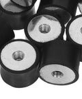 Heavy Duty Rubber Vibration Isolation Mounts Set With Double Ended Threads 12 Cylindrical Anti Vibration Pads For Air Compressors And Engines Quiet Operation Ground Protection And No Brainer Noise Reduction For Industrial Gear, 12 rubber mounts