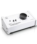 Passive Monitor Controller With Mute And Mono Button, Desk Ready Studio Grade Volume Control For Home Studio Or Pro Setups, Merge Stereo To Mono, XLR And 3.5mm Connectors, White Finish