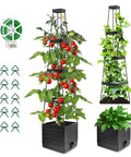 Two Pack Tomato Planter With Trellis 57 Inch Self Watering Raised Garden Bed For Climbing Veggies And Tomatoes Indoor Outdoor Cages For Plants On Sale with accessories