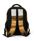Vintage Barn Tractor Wheat Farm Print Unisex Daypack With Extra Large Capacity Durable Polyester Travel Backpack rear view