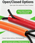 Pro Grade Heavy Duty Flexible PP Corrugated Conduit For No Sweat Wire Routing And Flame Resistant Cable Armor Tough Ribbed Cover in open and closed types.