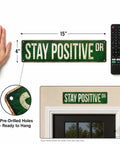 Dope Vintage Aluminum Street Quote Plaque Wall Art For Bedroom Office Gym 15x4 inches green sign with sayings
