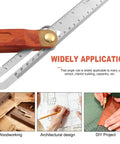 Premium 9 Inch T Bevel Angle Finder With Solid Wooden Handle And Rustproof Stainless Steel Blade for woodwork applications.