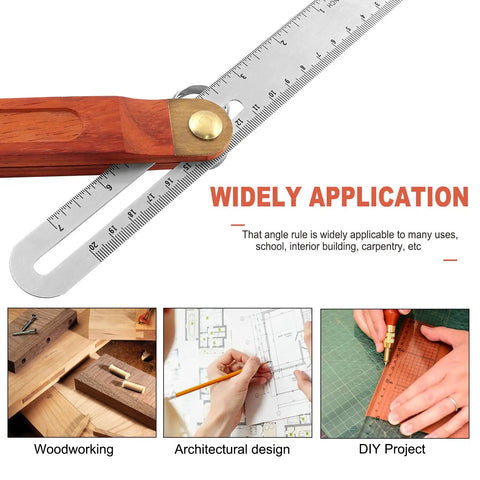 Premium 9 Inch T Bevel Angle Finder With Solid Wooden Handle And Rustproof Stainless Steel Blade for woodwork applications.