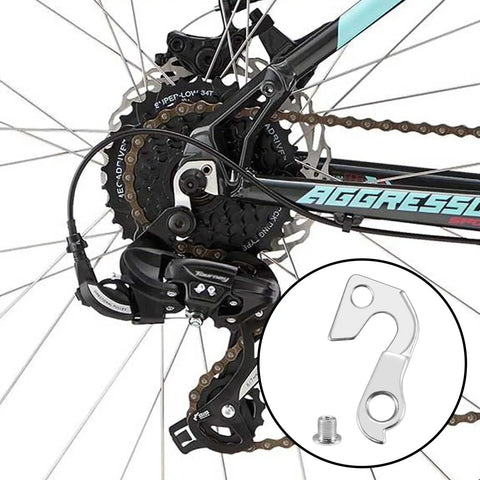 Derailleur Hanger Replacement For Mountain Bikes And Road Bicycles Aluminum Alloy Silver Finish Rock Solid Restores Smooth Shifting