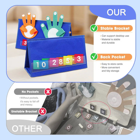 Hands On Preschool Math Toy Set For Toddlers And Early Learners With A Desktop Number Board 13 Colorful Counting Cards 10