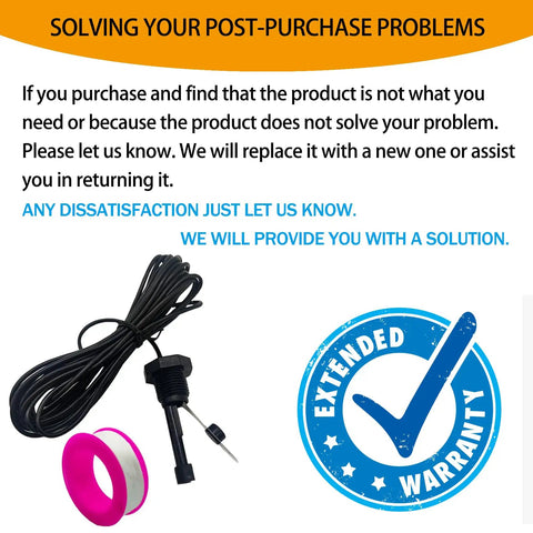 Upgraded GLX FLO RP Pool Flow Switch for Hayward Goldline and Aquarite Salt Systems with Heavy Duty Metal Sensing Construction shown with warranty badge