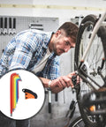Awesome 9pc Colored L Shaped Hex Key Wrench Set With Long Arm Ball End Design. Premium High Hardness Steel Multi Function Spanner Tools For Fast Repair And Smooth Maintenance Jobs. Rust Resistant Thicken Build That Grips Tight Without Slipping Like A. colored hex key set used on bicycle wheel repair