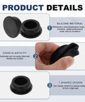 Product details of 15 Pcs T Shaped Silicone Plugs Set For 33 To 35 Mm Holes; stretchy, durable, and waterproof design.