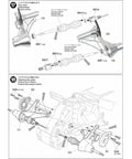 Diagram showing assembly process for Aluminum Rear Suspension Arms For ORV Chassis RC Cars Direct Replacement For Monster Beetle Blackfoot The Frog Mud Blaster Off Road Upgrades Parts Beefed Up Aluminum Build And Easy Install