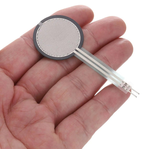 Thin Film Pressure Sensor FSR 410B 10g To 10kg Force Sensing Resistor Pad For Smart Home And Instruments Stress Test Sensor Pad 1 Pack Flexible Film Sensor Great For DIY Projects And Lab Testing Gear, round film sensor in hand