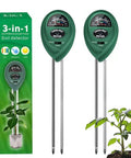 All-In-One Soil Tester 2-Pack, 3-In-1 Moisture Meter, Light Meter And pH Tester beside original packaging and plant