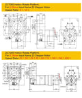 ZCT085 Hollow Rotary Platform 4 Axis Cam Indexer Motor dimensions and specifications for Nema 23 stepper motor.