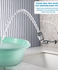 1440 Degree Rotating Faucet Extender With 3 Water Modes Robotic Arm Chrome Faucet Aerator in kitchen filling bucket