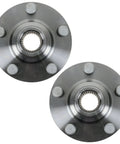 Front Wheel Bearing And Hub Kit For Toyota Camry Avalon Highlander And Lexus ES RX Models 2001 Through 2016 Includes DIY Friendly Two Front Hubs And Bearings For A Smooth Quiet Ride For A Long Lasting Premium Fit Plug And Play Quick Install, showing two grey metal hubs