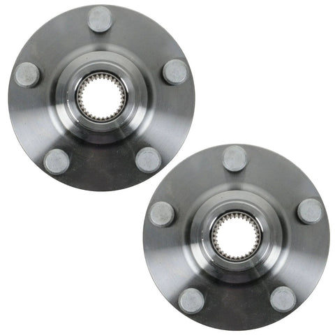 Front Wheel Bearing And Hub Kit For Toyota Camry Avalon Highlander And Lexus ES RX Models 2001 Through 2016 Includes DIY Friendly Two Front Hubs And Bearings For A Smooth Quiet Ride For A Long Lasting Premium Fit Plug And Play Quick Install, showing two grey metal hubs