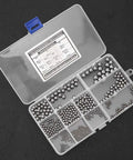 510 Pieces M2 M8 Steel Bearing Ball Classification Kit Built Tough For Heavy Duty Industrial Use With Hardened Balls High Hardness And Load Capacity For Precise Long Lasting Performance, organized steel balls in plastic case