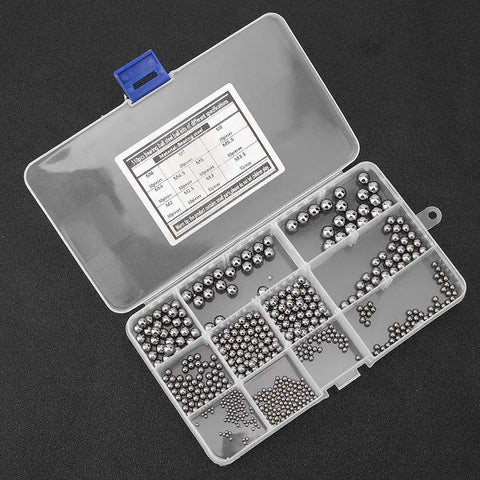 510 Pieces M2 M8 Steel Bearing Ball Classification Kit Built Tough For Heavy Duty Industrial Use With Hardened Balls High Hardness And Load Capacity For Precise Long Lasting Performance, organized steel balls in plastic case