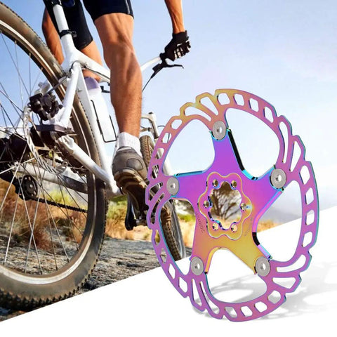 203mm Mountain Bike Brake Pads With Five Nail Design For Sick Stopping Power And Dependable Grip On Hydraulic Or Mechanical Rotors Shred Ready Anti Scratch Lightweight Upgrade Multi Color mounted on a mountain bike.