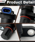 Heavy Duty Rear Center Abs Wheel Speed Sensor Straight Swap For Ford F150 F250 E150 E250 E350 Econoline Club Wagon Bronco close-up of connector and detail