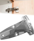 Door T Strap Hinge For Cabinets, Furniture, And Gates Zinc Alloy Tee Hinge Replacement DIY No Fuss Install shown on cabinet