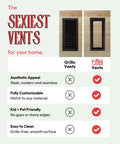 Comparison of grille vent and Framed Floor Vent Luxe Upgrade With Matte Black Steel Frame Sleek Minimalist Look HVAC Air Return Register Cover