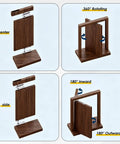 Heavy Duty Adjustable Pivot Door Hinge Set Stainless Steel Hidden Hinges For Secret Doors 360 Degree Rotation Silent