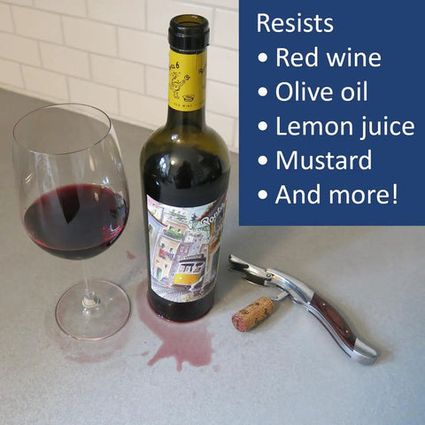 Straight Up Professional Grade Water Based Urethane Concrete Countertop Sealer Clear Low Sheen Finish 24 Oz Kit Covers 170 Sq Ft with wine spill resistance.