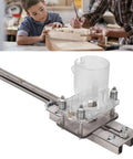 Wood router tool with adjustable fence and transparent guard, metal base, Amazon brand