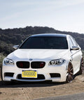 Car with Stainless Steel License Plate Frame And Cover Kit With Clear Flat Shield For Front And Rear Tough As Nails Protection Chrome Screw Caps