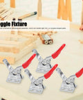 Heavy Duty Toggle Clamps Set Of Four Galvanized Iron Quick Release Woodworking Jigs And Fixtures For Welding And Assembly Built To Last Durable Horizontal Clamps For Thin Or Complex Parts