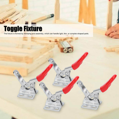 Heavy Duty Toggle Clamps Set Of Four Galvanized Iron Quick Release Woodworking Jigs And Fixtures For Welding And Assembly Built To Last Durable Horizontal Clamps For Thin Or Complex Parts